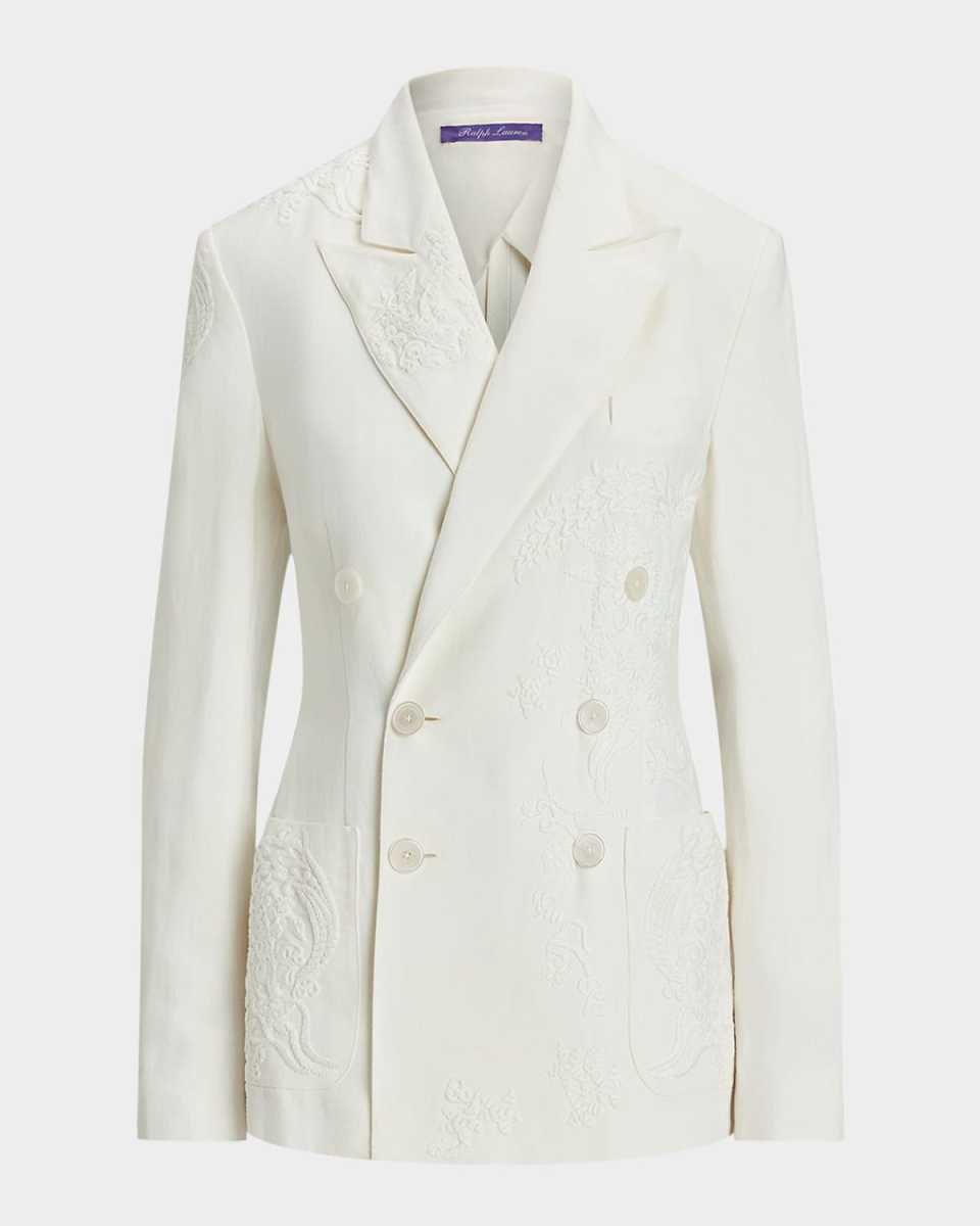 Collen Embroidered Double-Breasted Jacket